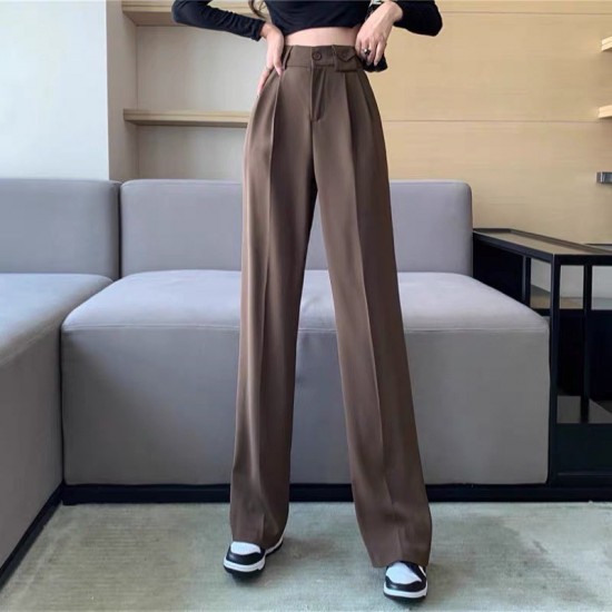 Mini pocket high waist straight trouser