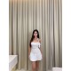 White Halter Mini Dress