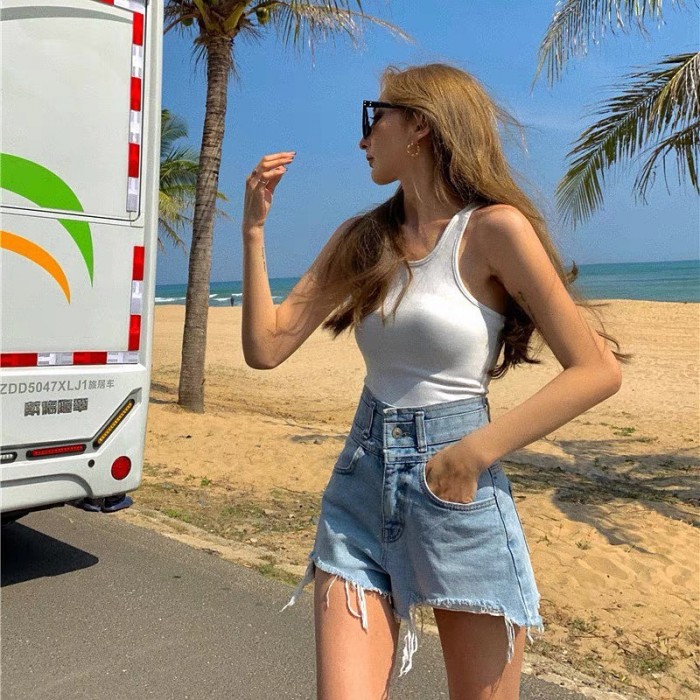 Rena denim high waist shorts