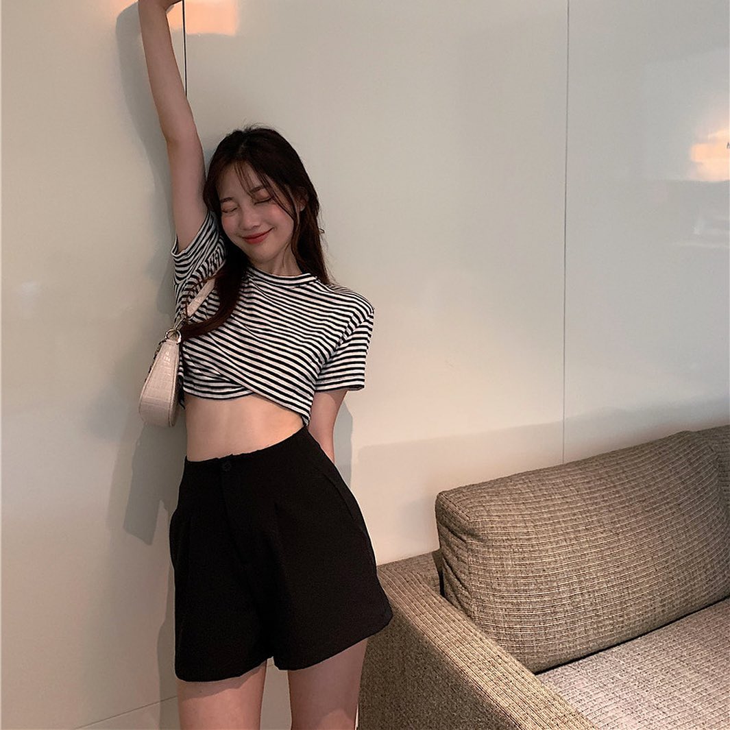 High waist short pants