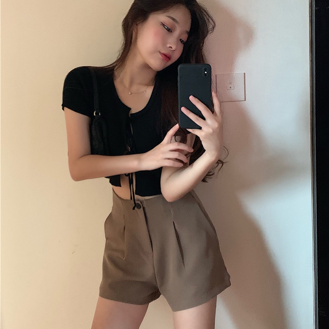 High waist short pants