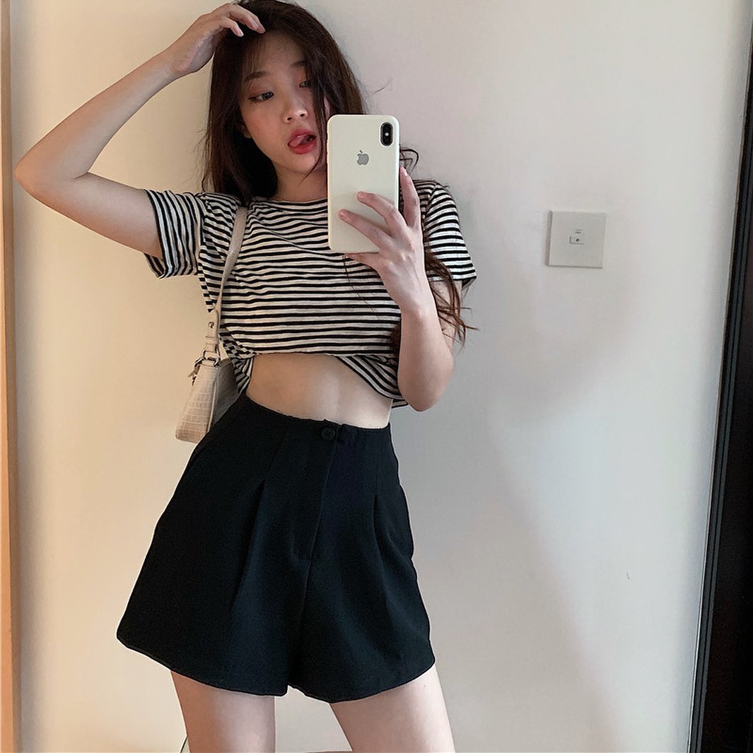 High waist short pants