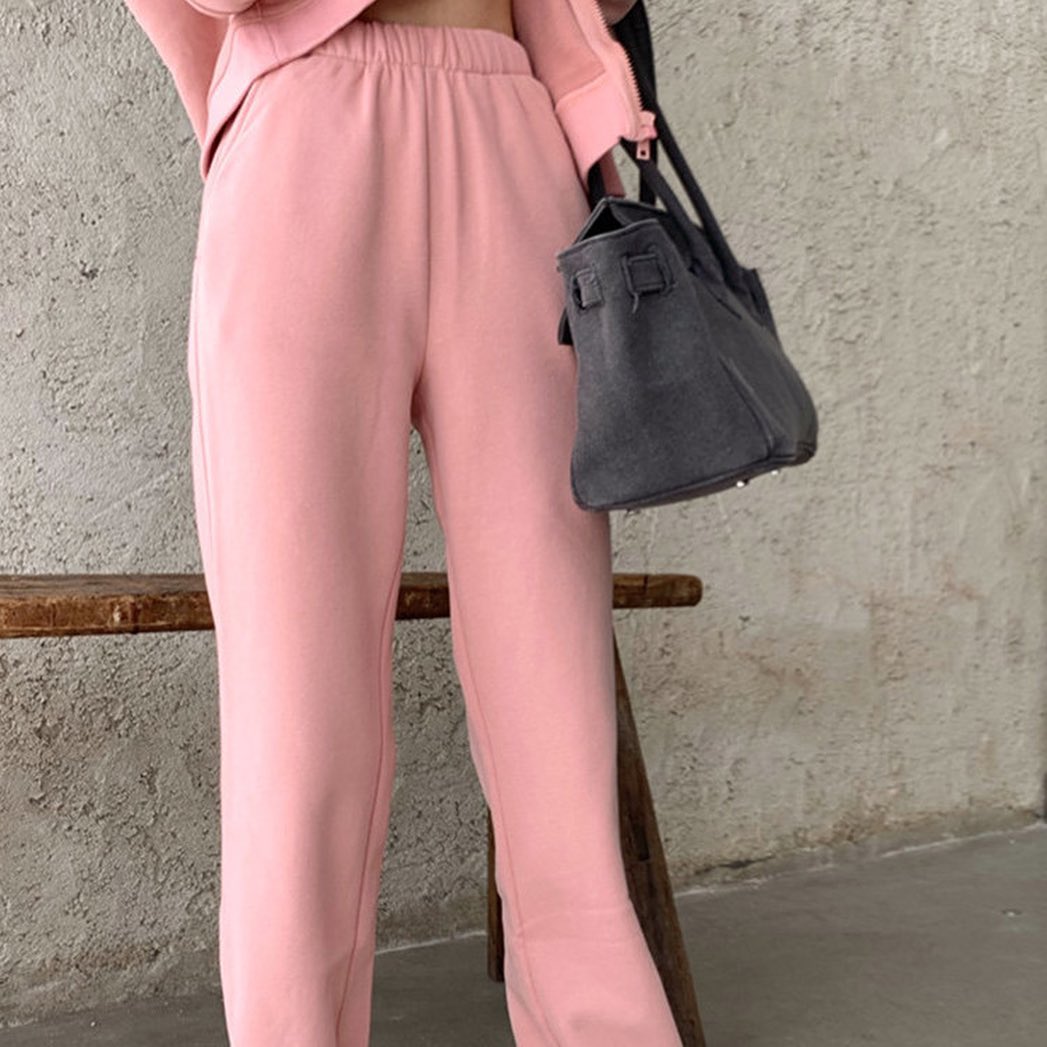 Jacket & stretchable long pants set wear