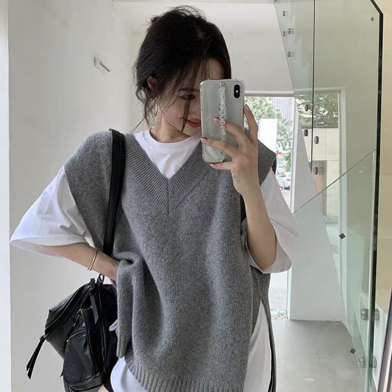 Knitted vest & T-shirt set