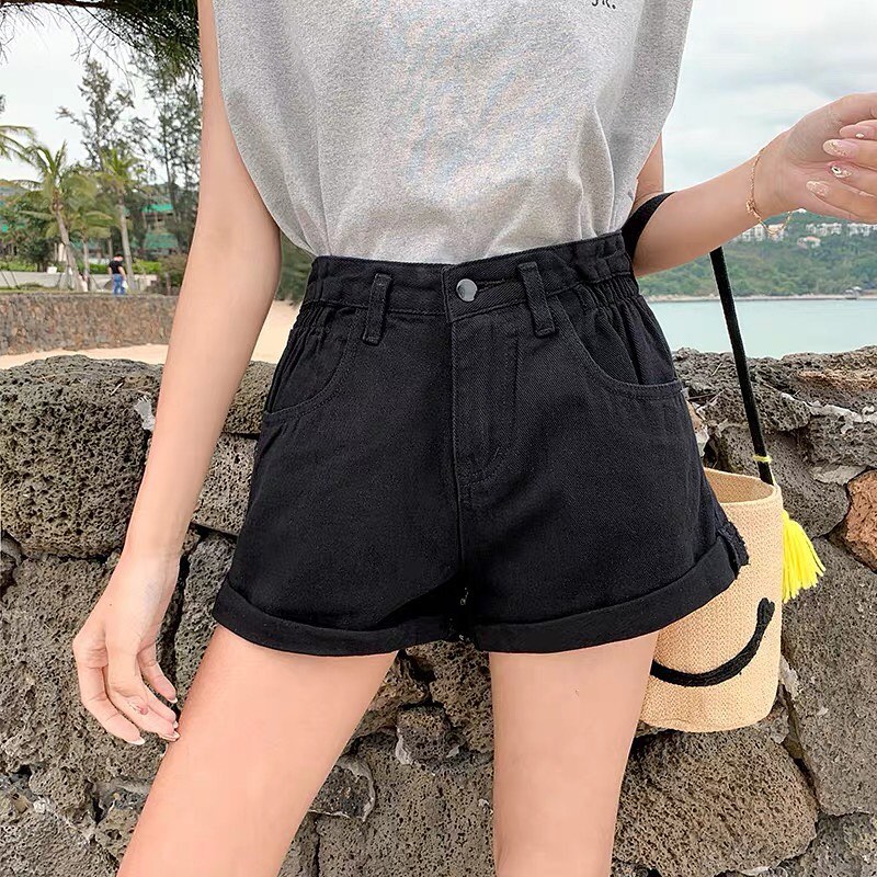 Denim short pants