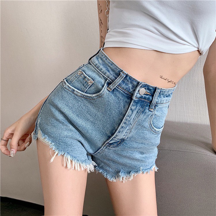 Denim high waist shorts
