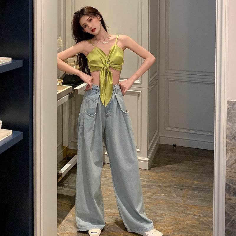 Silky green tank top