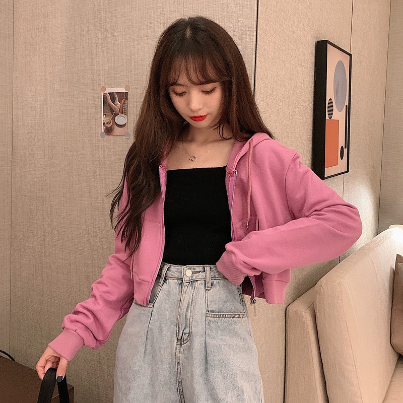 Crop hoodie jacket