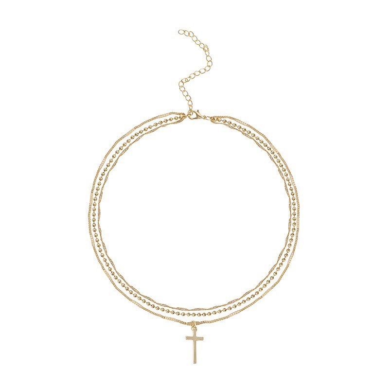 Cross layered necklace