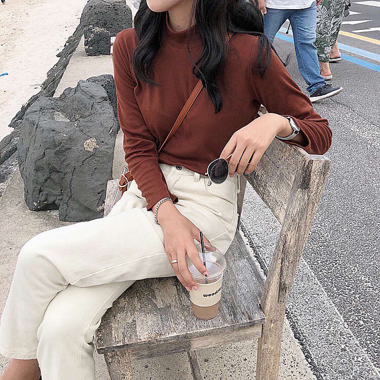 Colorful long sleeve top