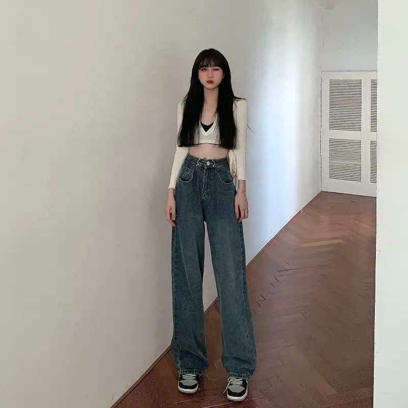 High waist side buckle high waist pants