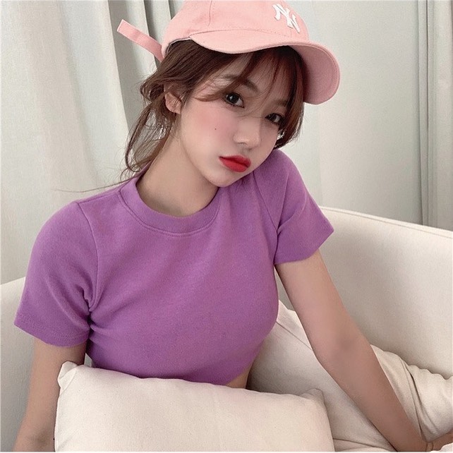 Pastel crop top blouse