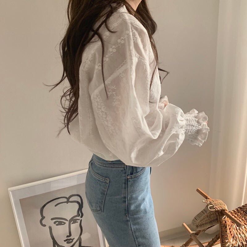 Lacey white blouse