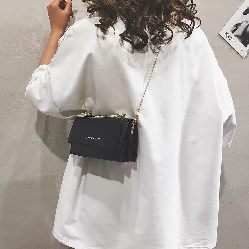 Pure color messenger bag