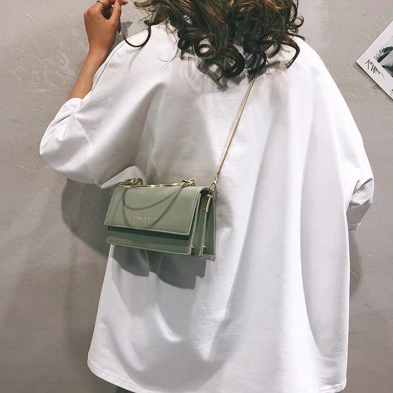 Pure color messenger bag