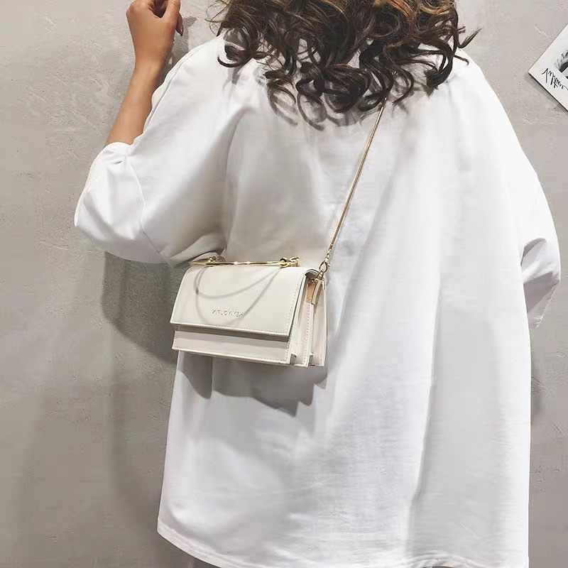 Pure color messenger bag