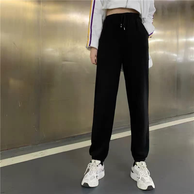 Drawstring high waist pants