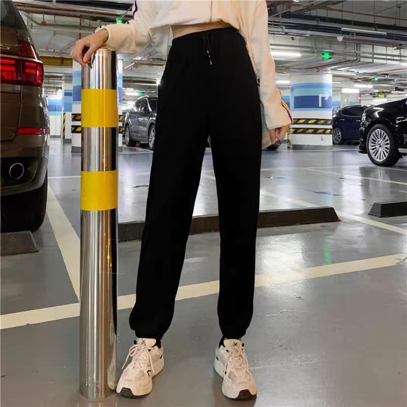 Drawstring high waist pants