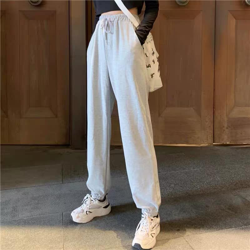 Drawstring high waist pants