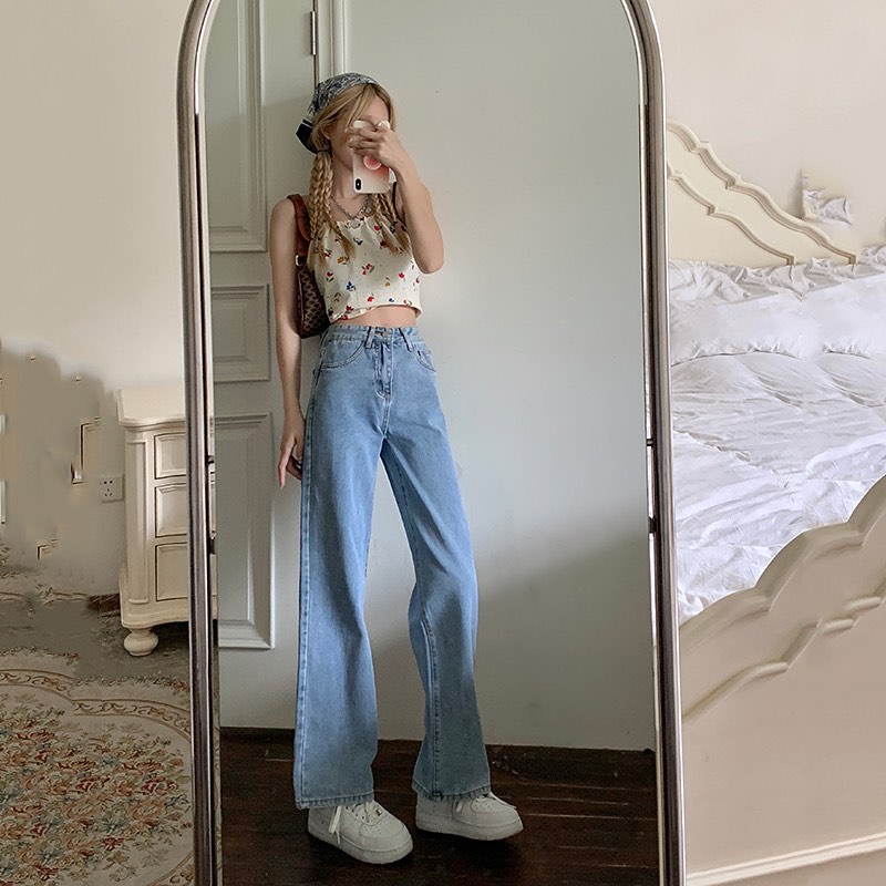 Cely high waist denim pants