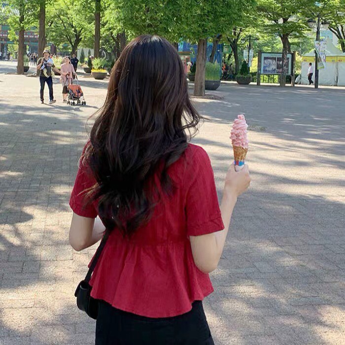 Korean style flare blouse