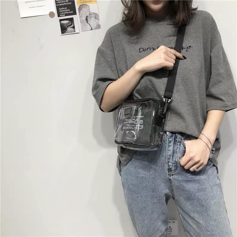 Unisex Transparent Sling Bag