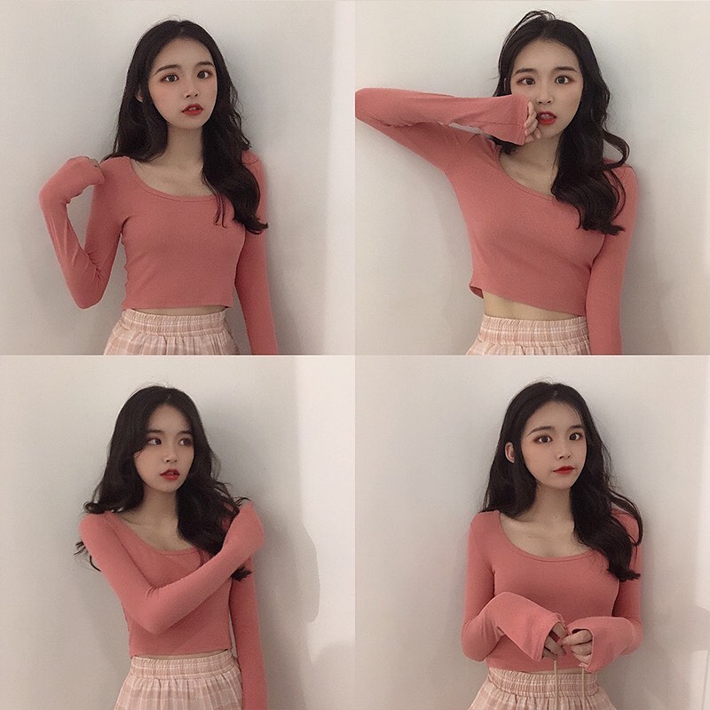 Long sleeve crop top