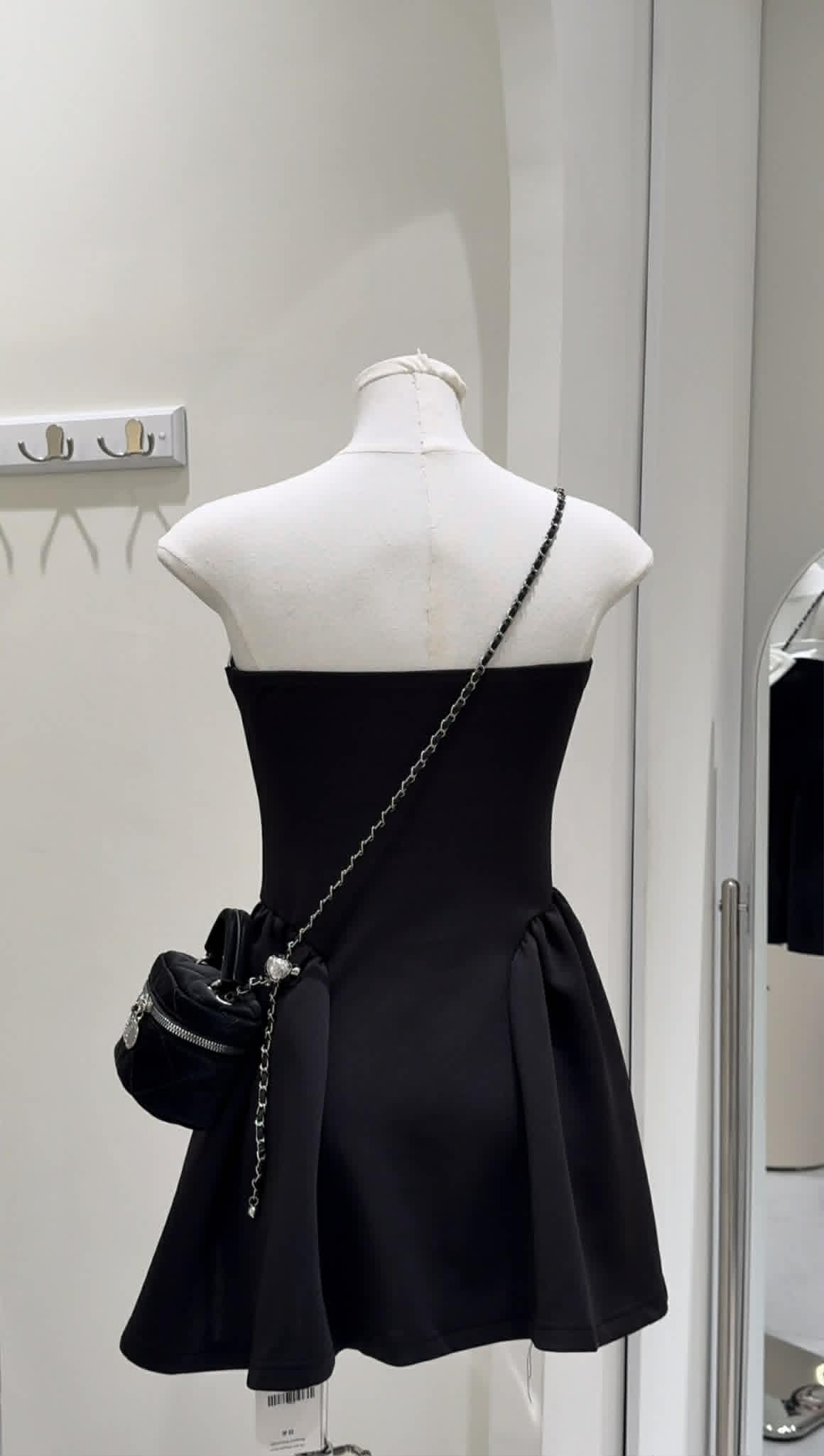 Black Tube Ribbon Dress