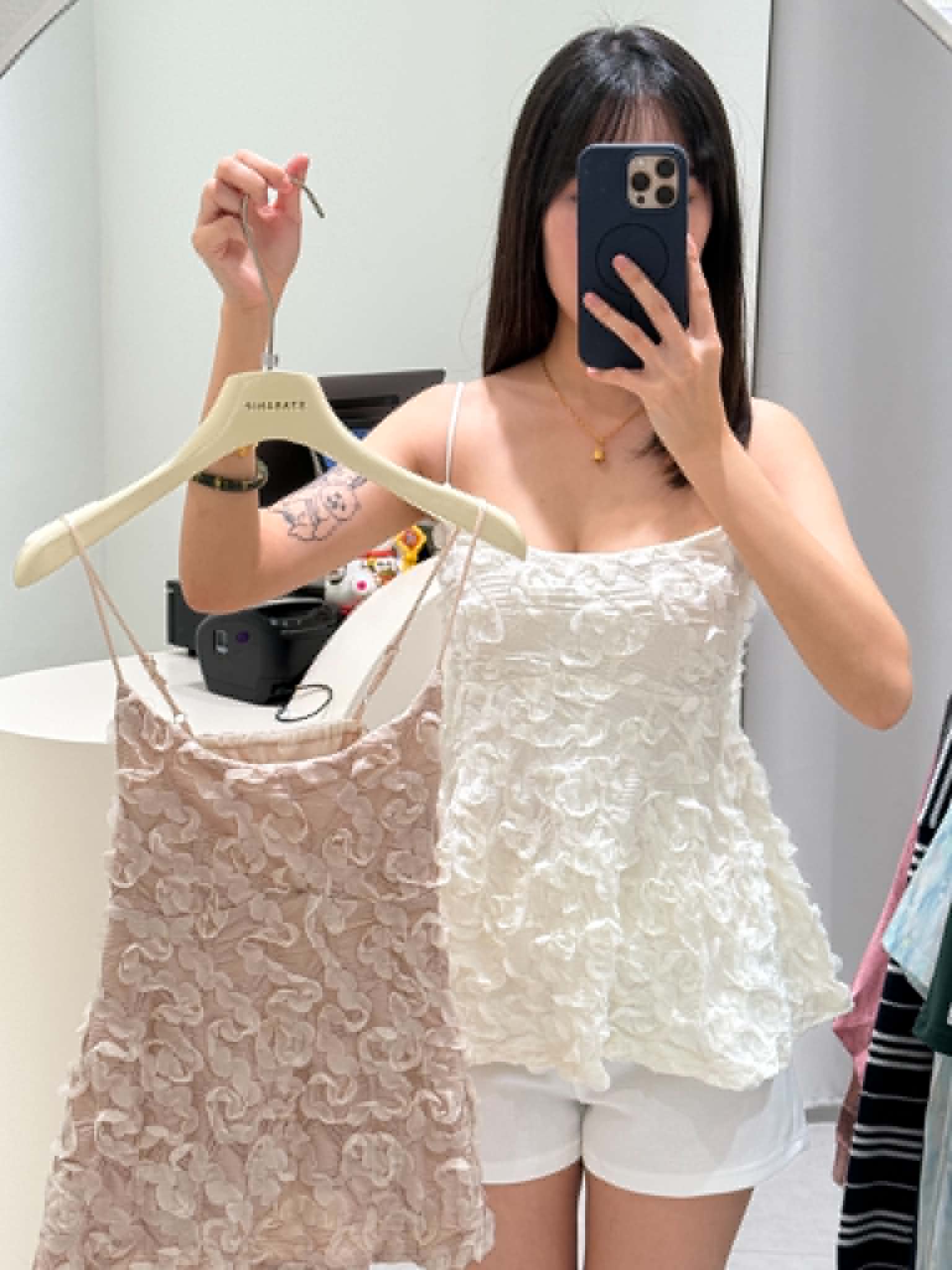 Sleeveless Mesh Blouse