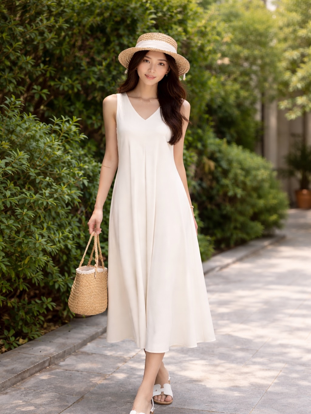 V Neck Maxi Dress