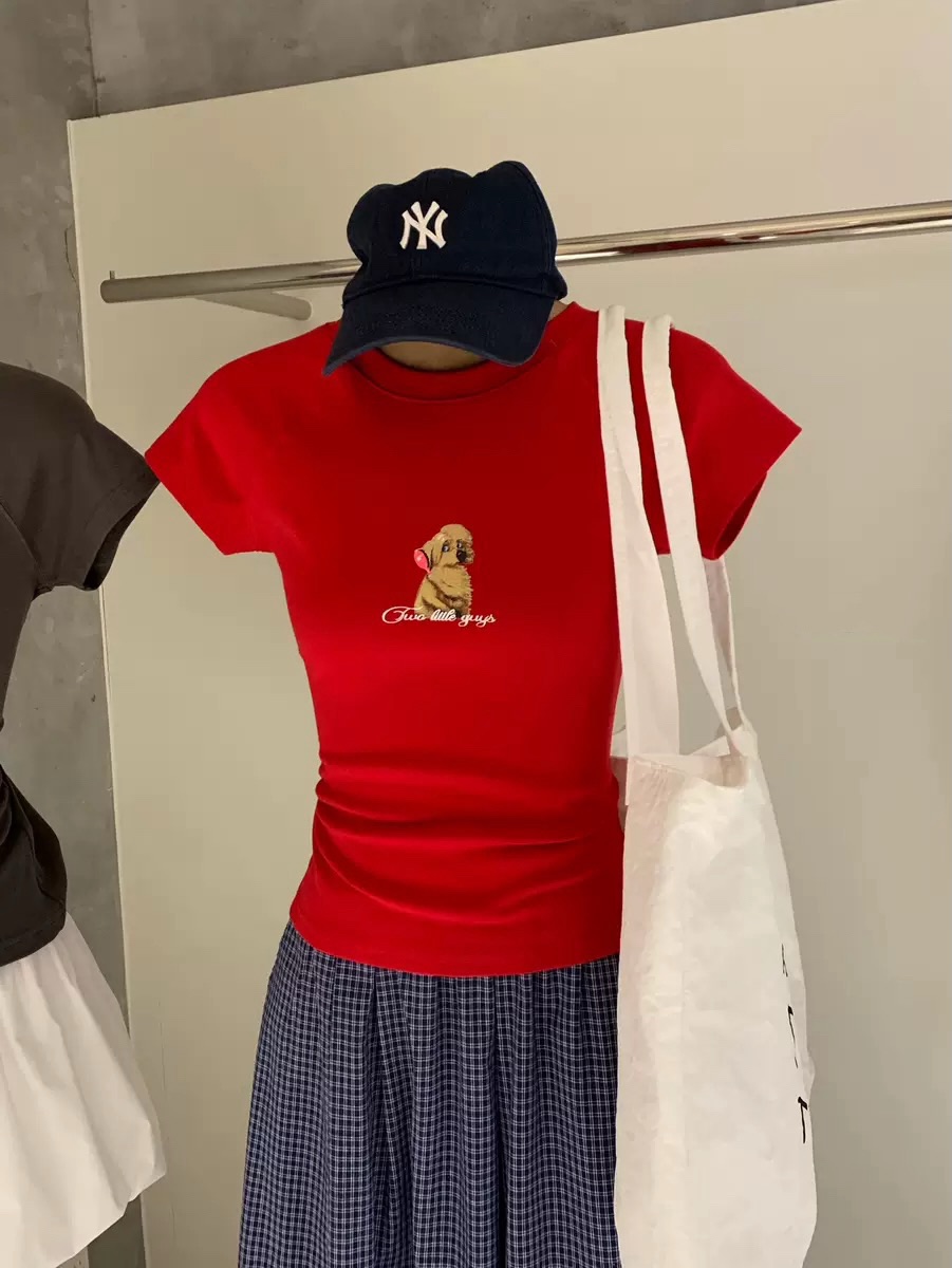 Two Little Guys Graphic Top