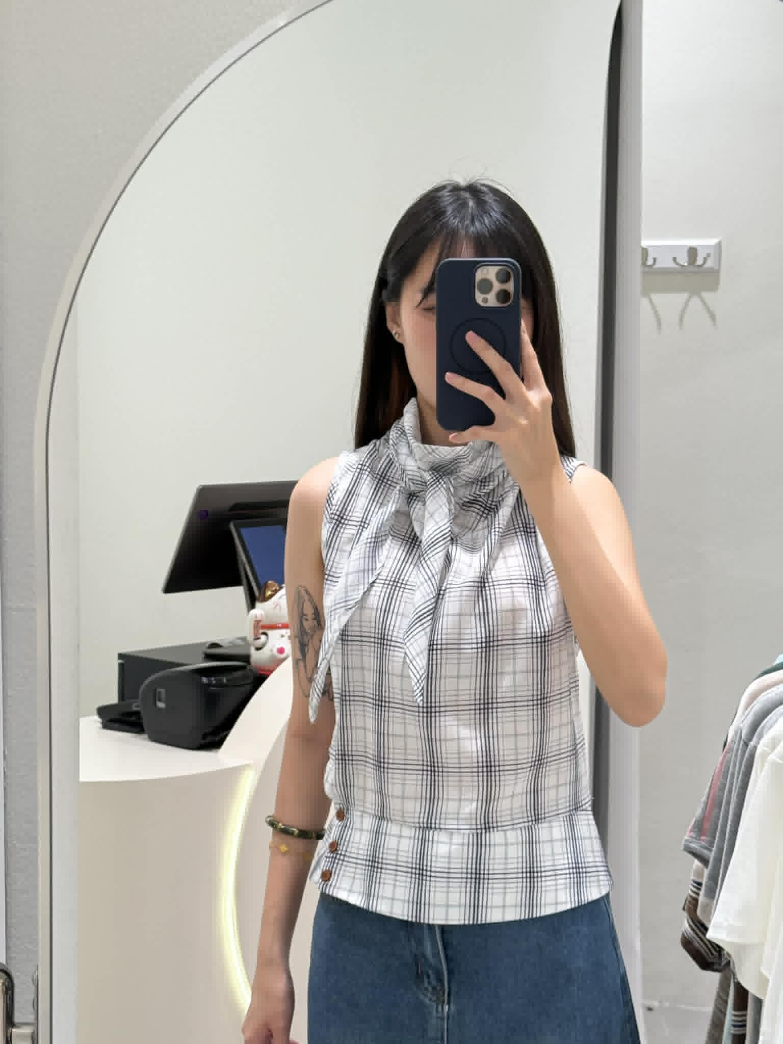 Vintage Triangle Scarf Vest 