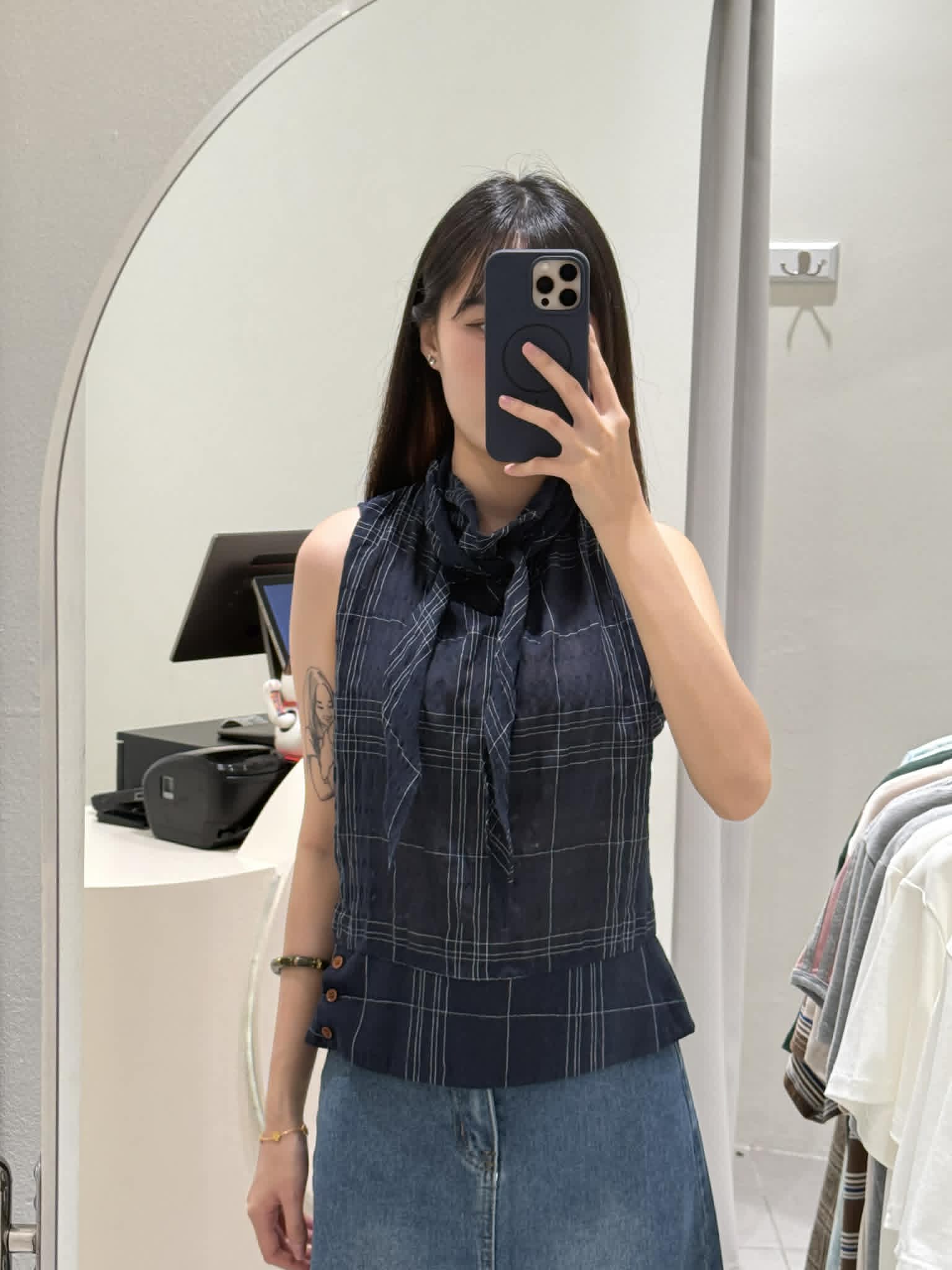 Vintage Triangle Scarf Vest 