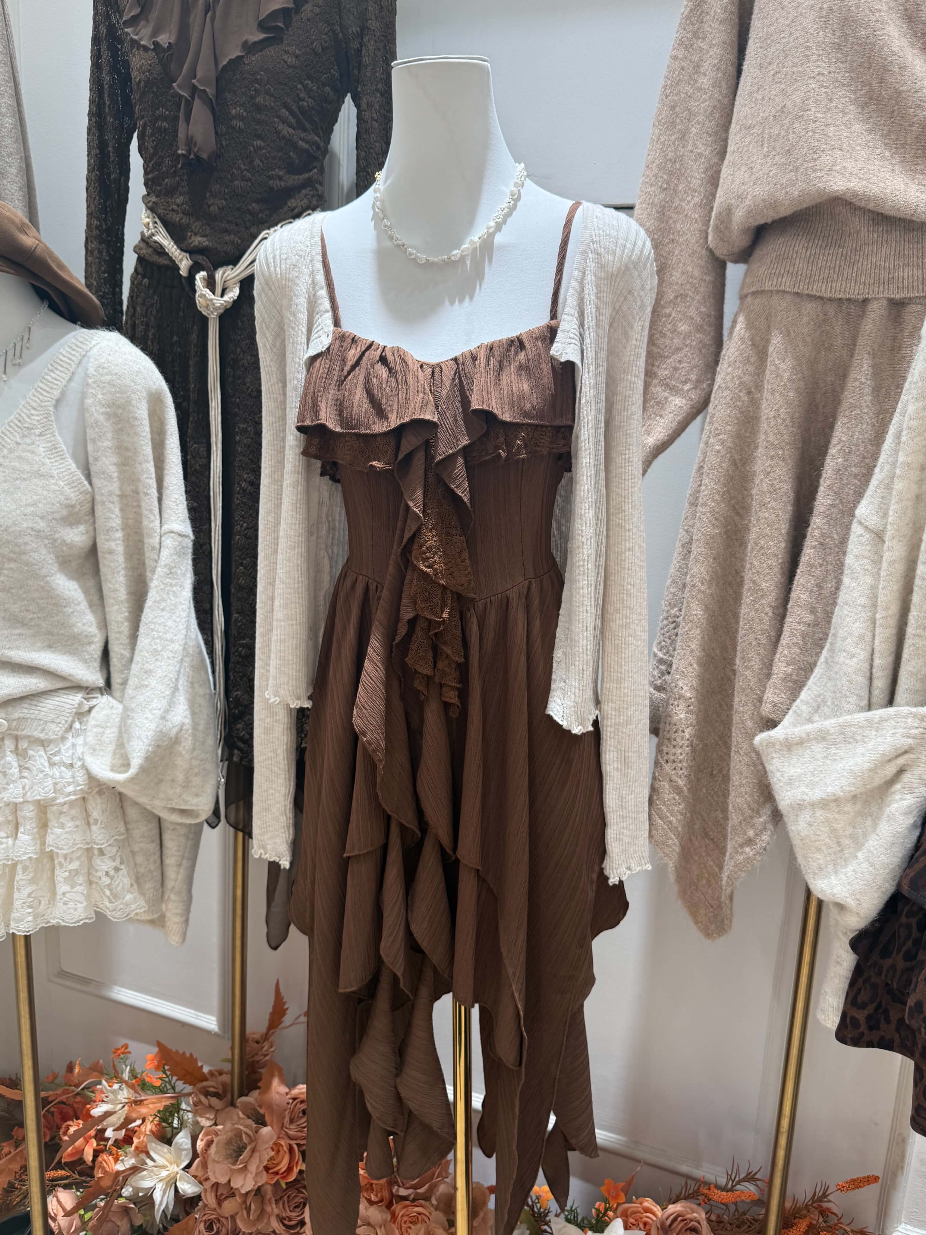 Vintage French Lace Cami Mini Dress