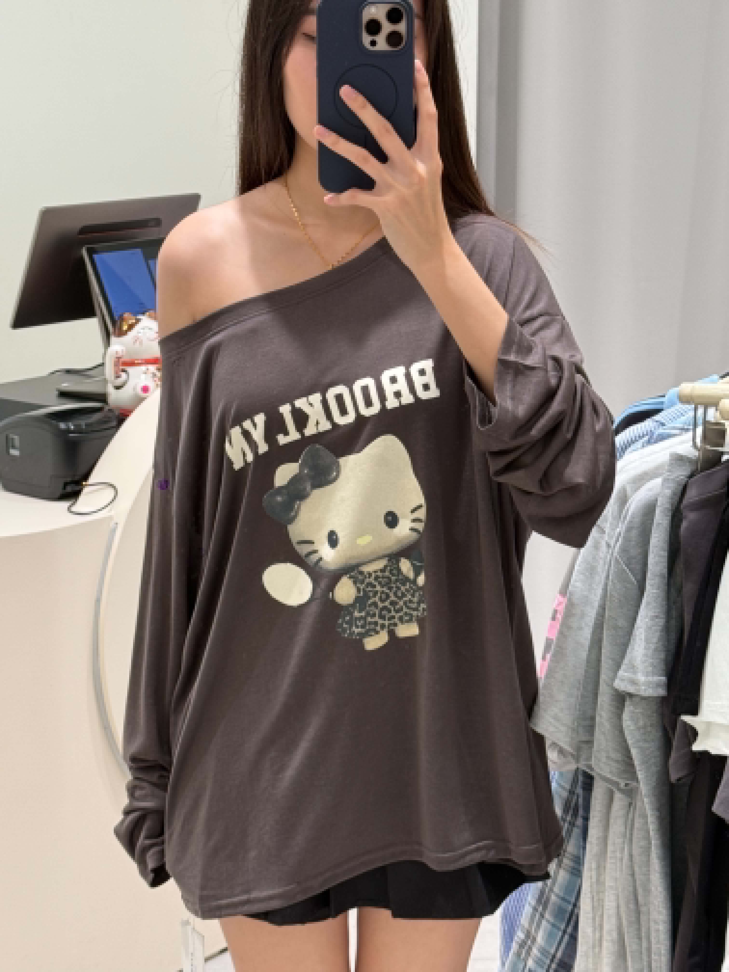 Hello Kitty Slanted Shoulder Blouse