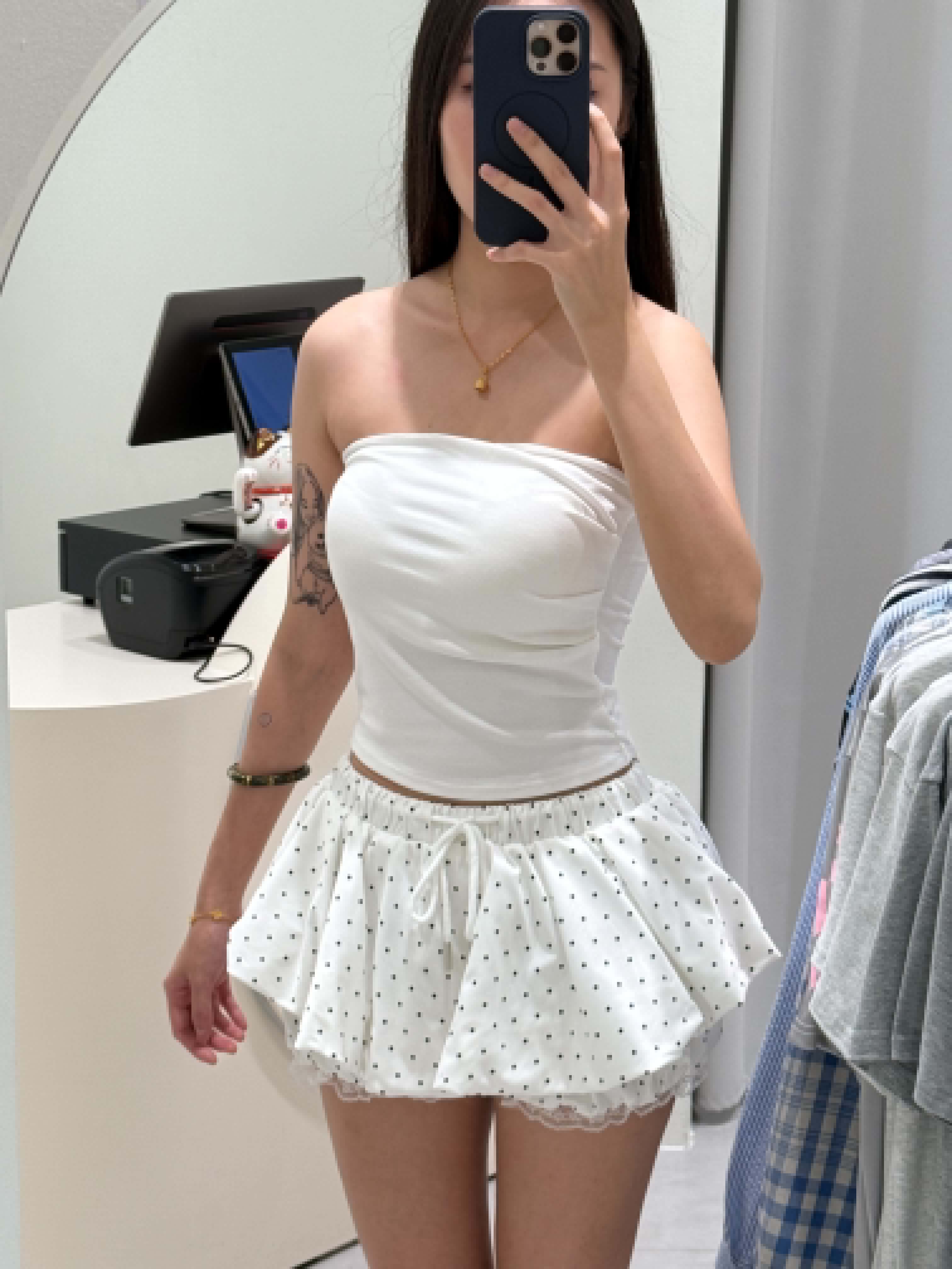 Polka-Dot Skort