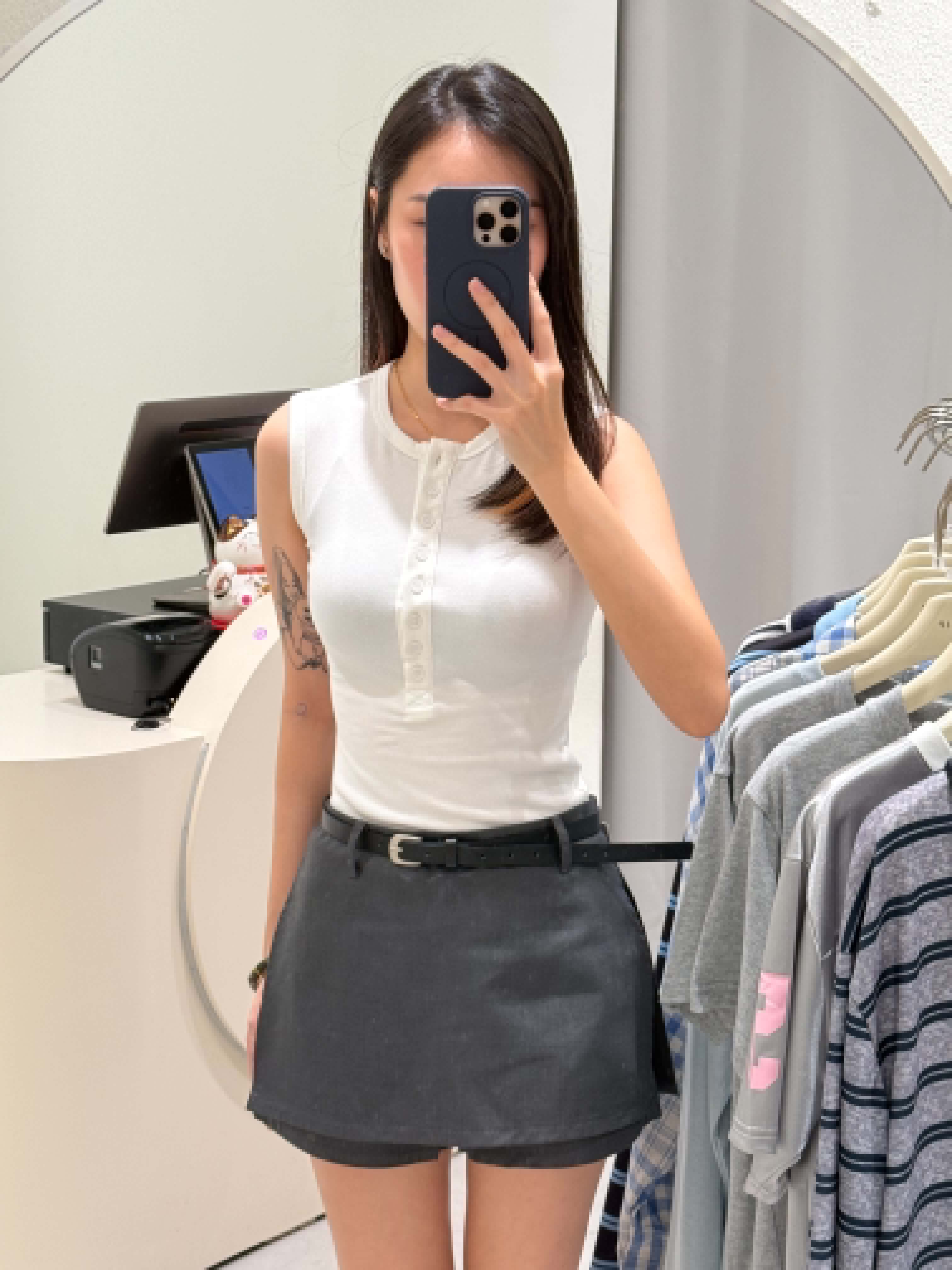 Sleeveless Button Cami