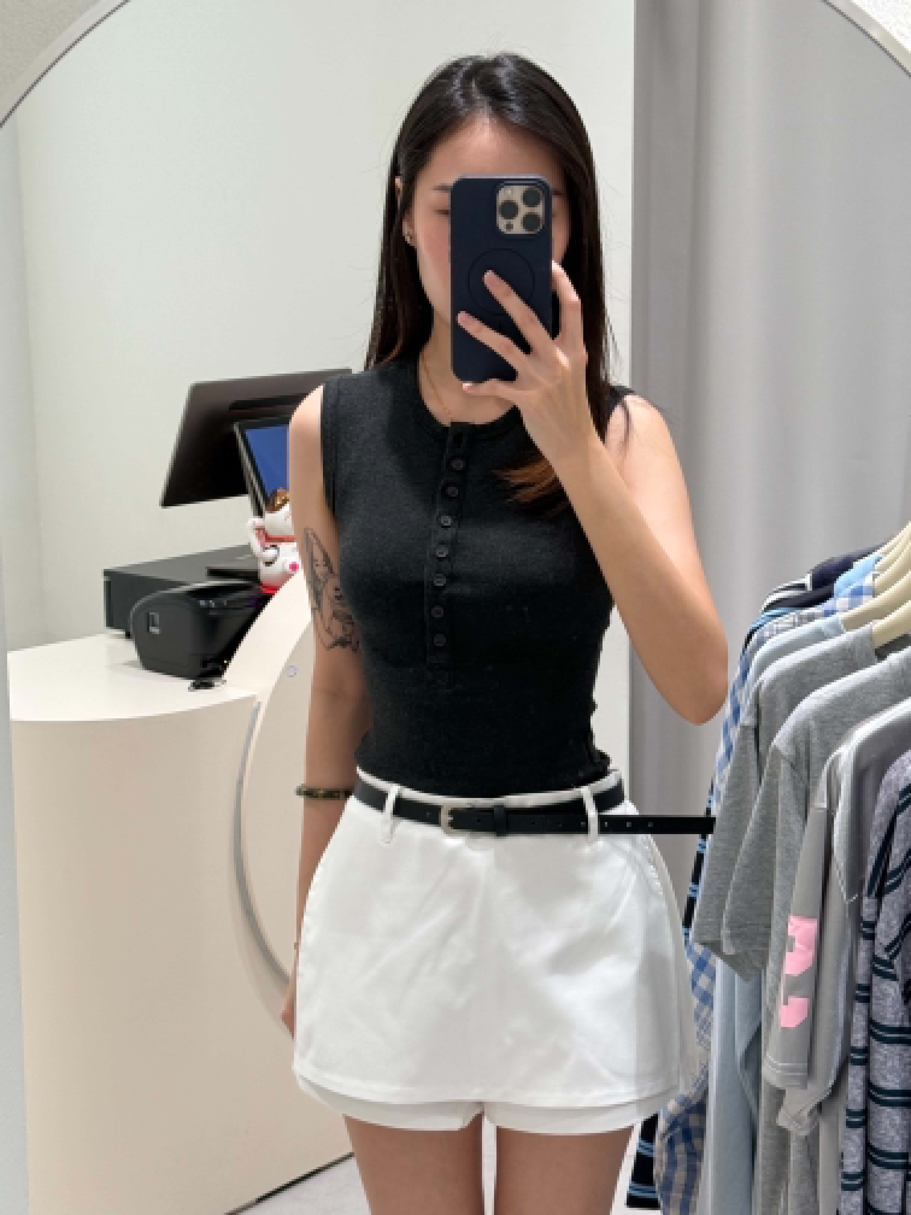 Sleeveless Button Cami