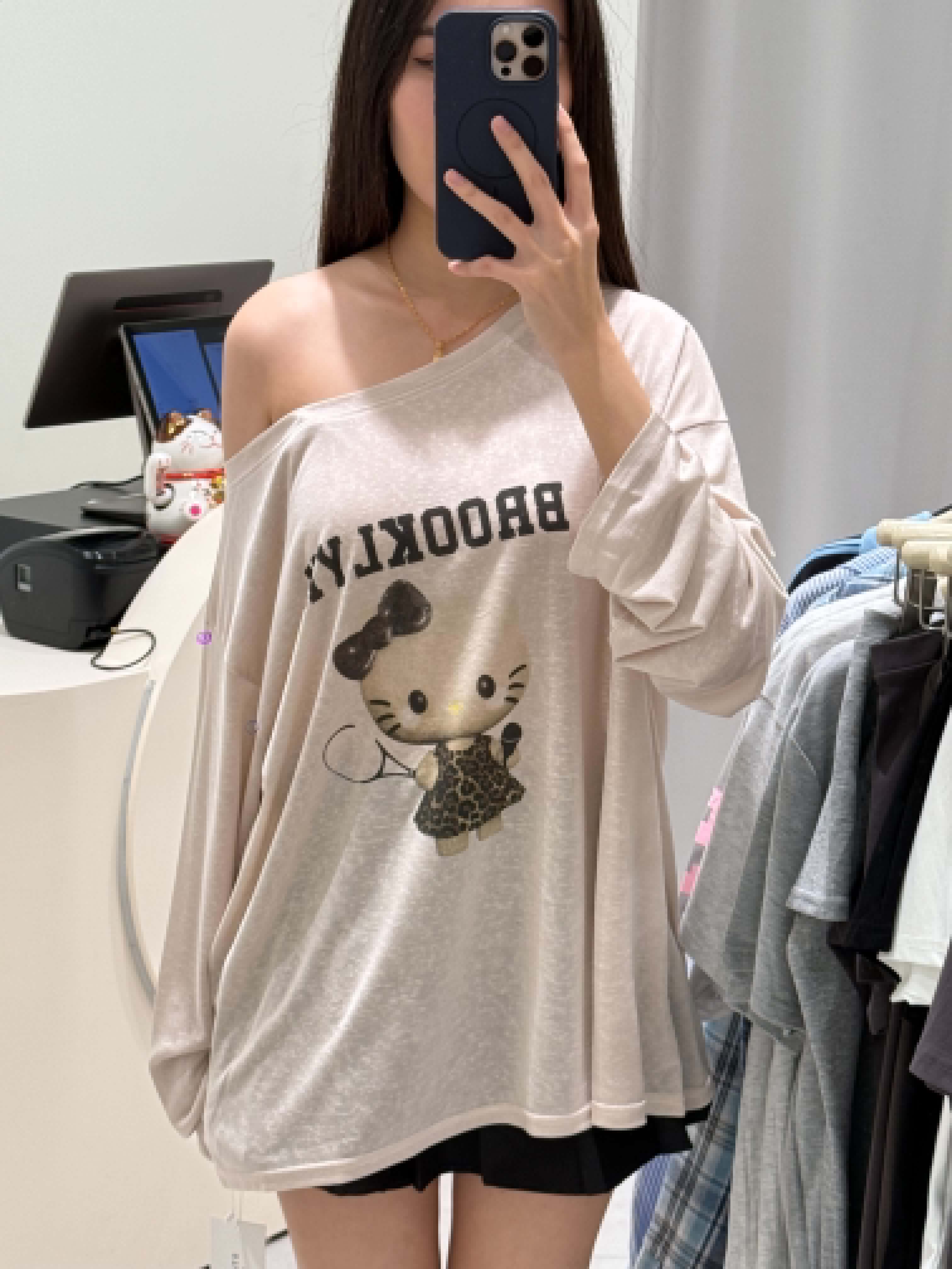 Hello Kitty Slanted Shoulder Blouse