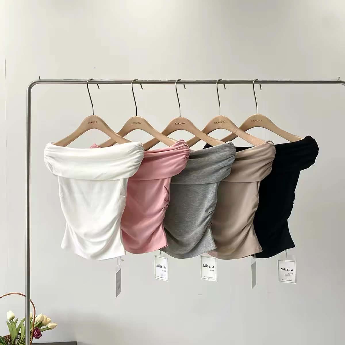 Off Shoulder Tube Blouse