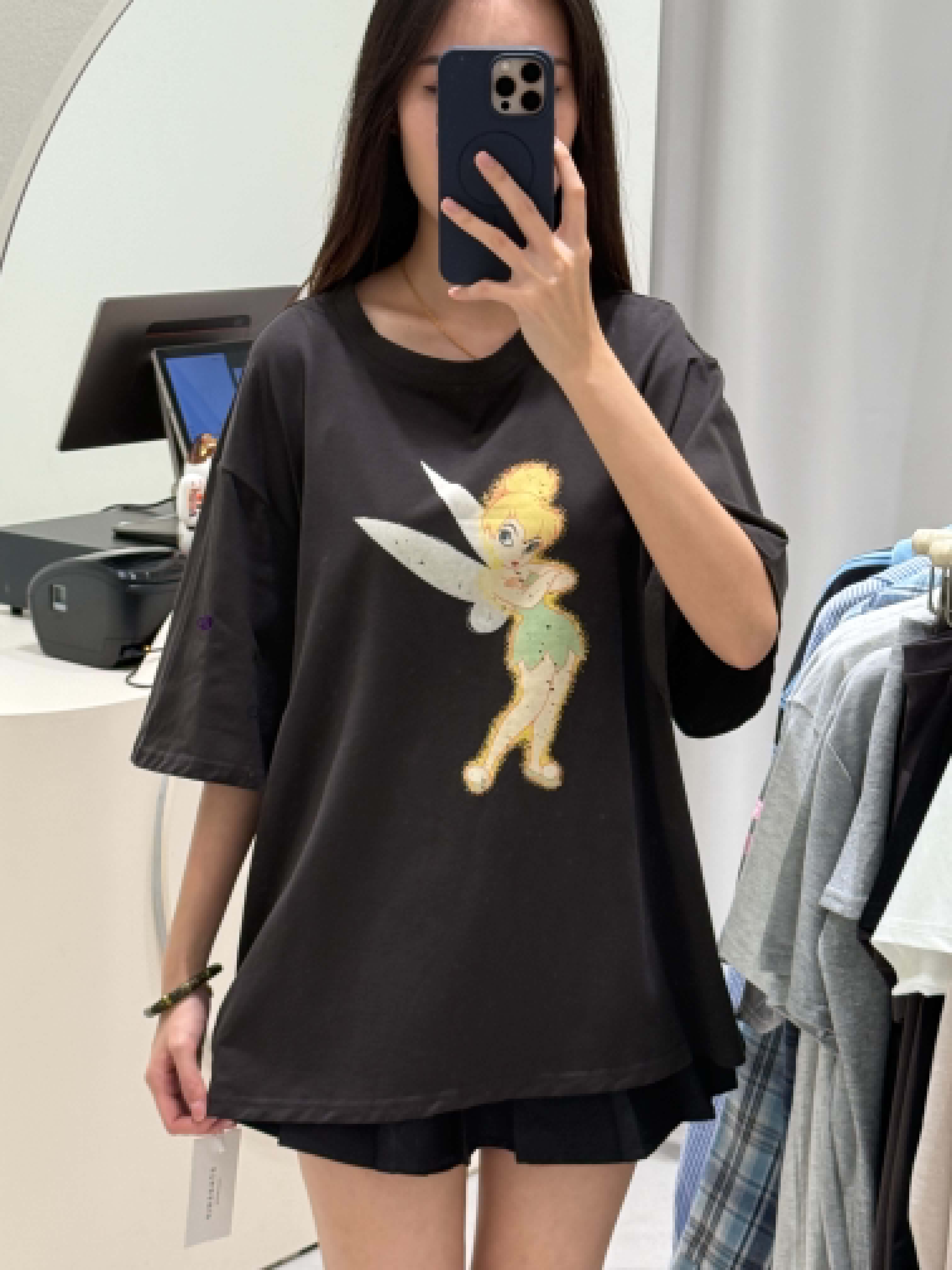 Tinker Bell Graphic Oversized T-Shirt