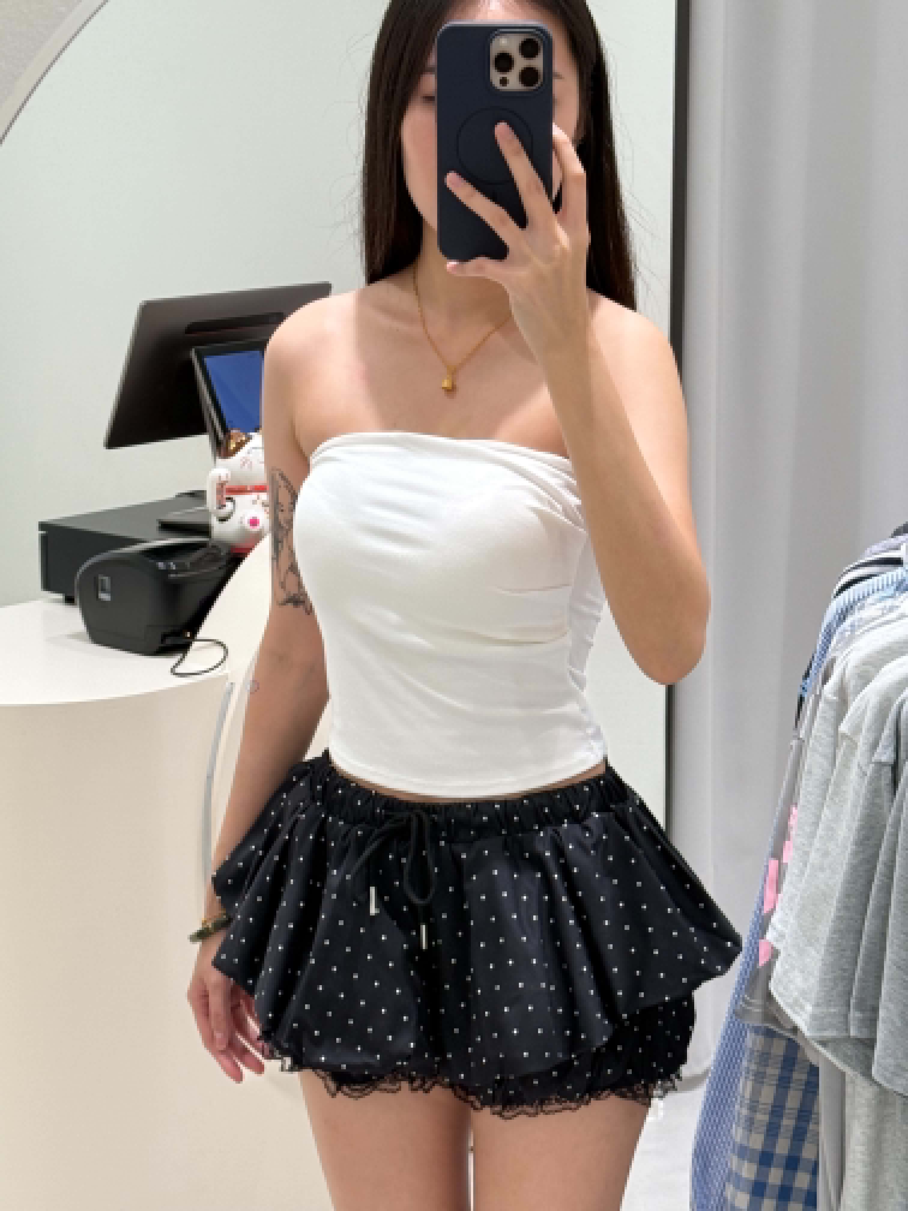 Polka-Dot Skort