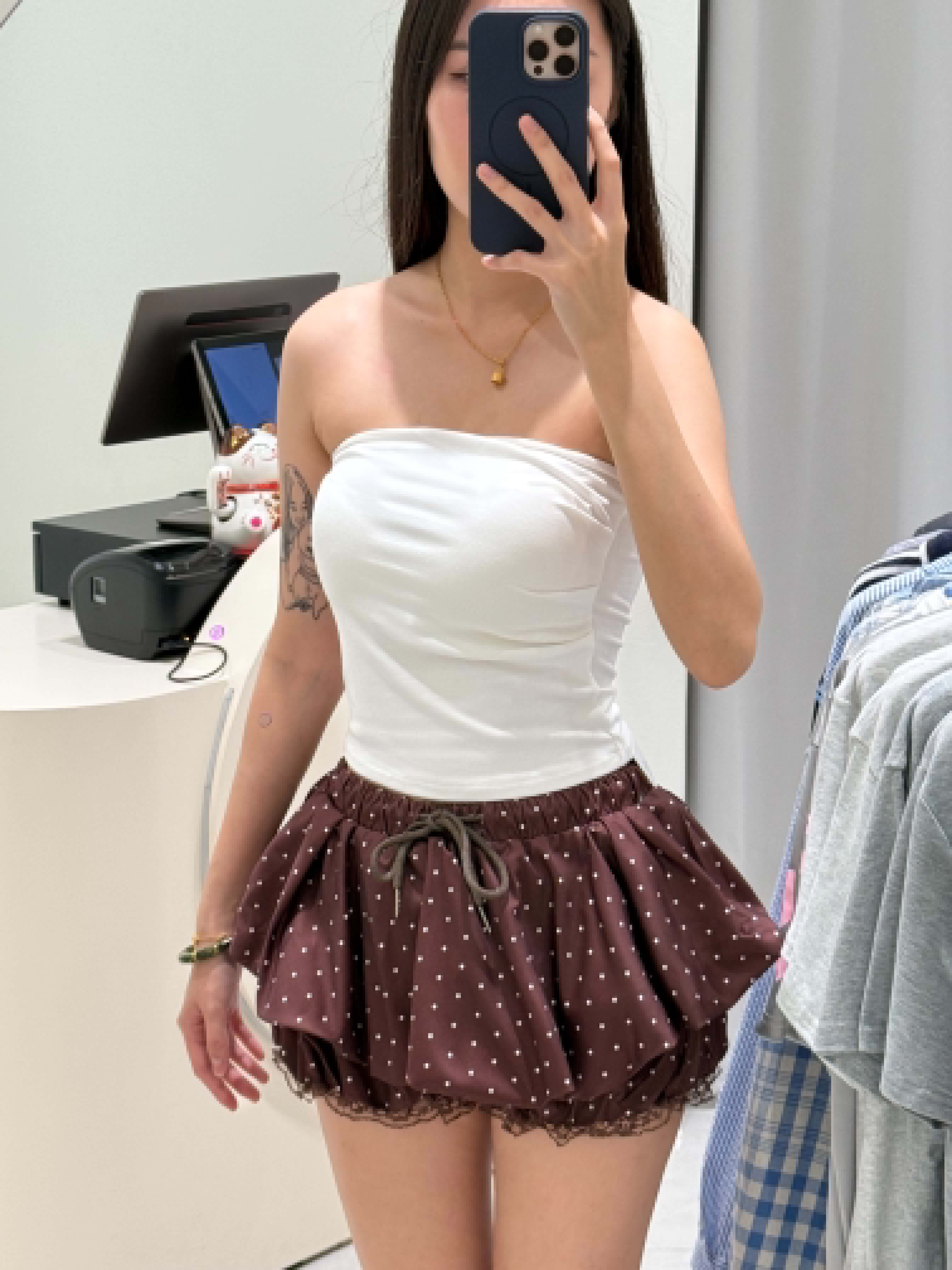 Polka-Dot Skort