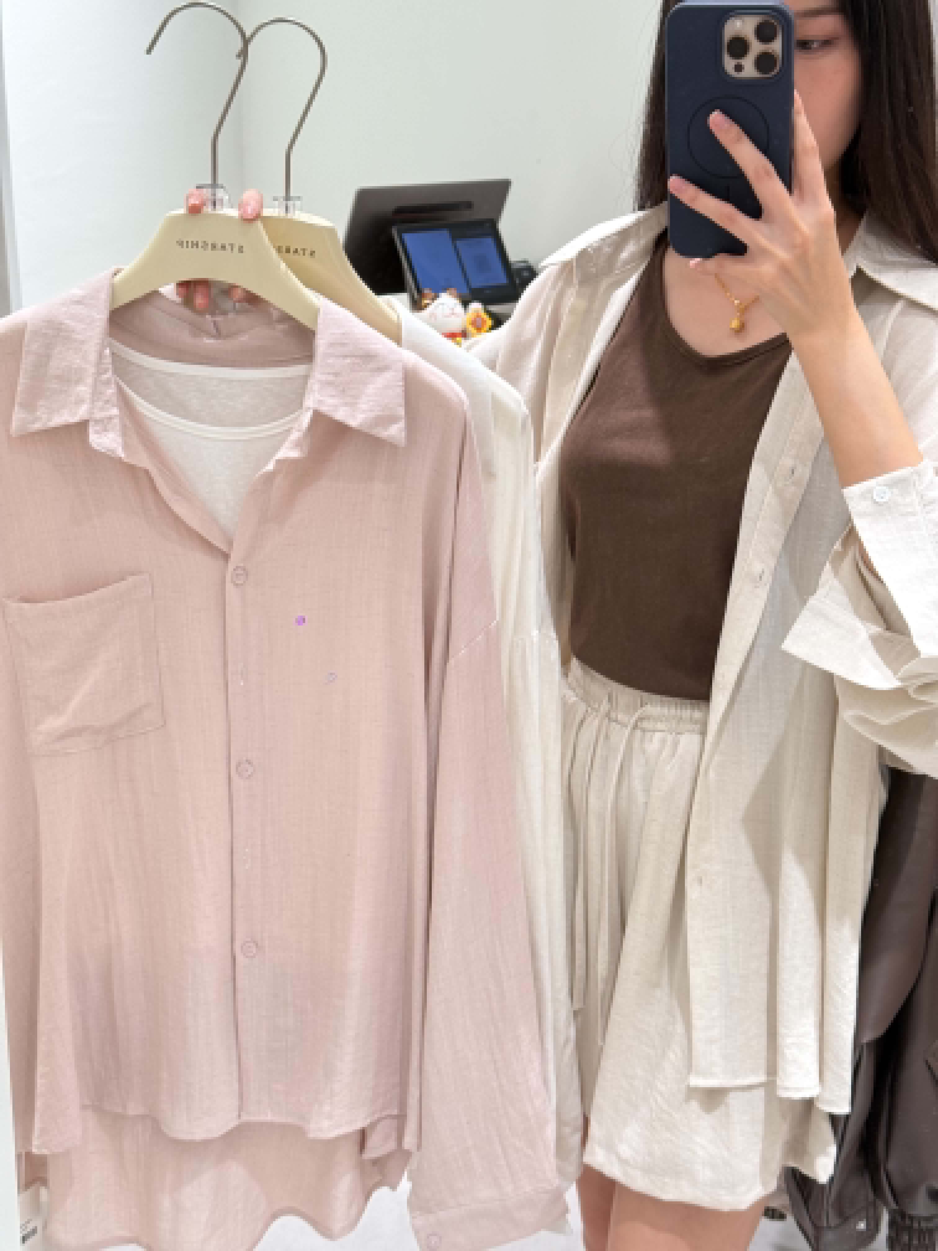 Linen Shirt & Shorts with Singlet