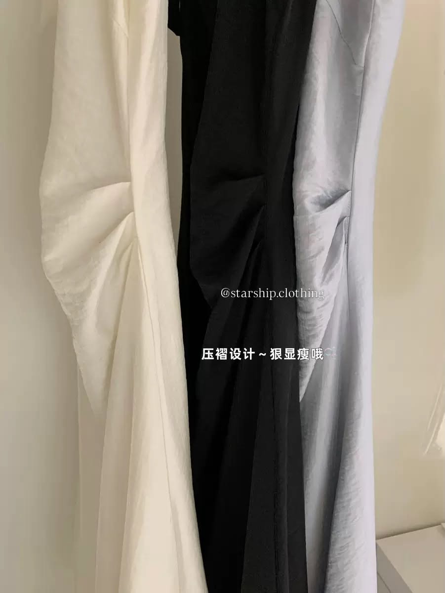 Sleeveless Satin Long Dress