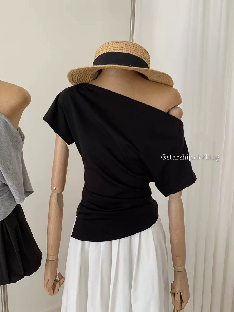 Slanted Shoulder T-Shirt