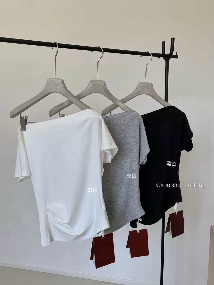 Slanted Shoulder T-Shirt