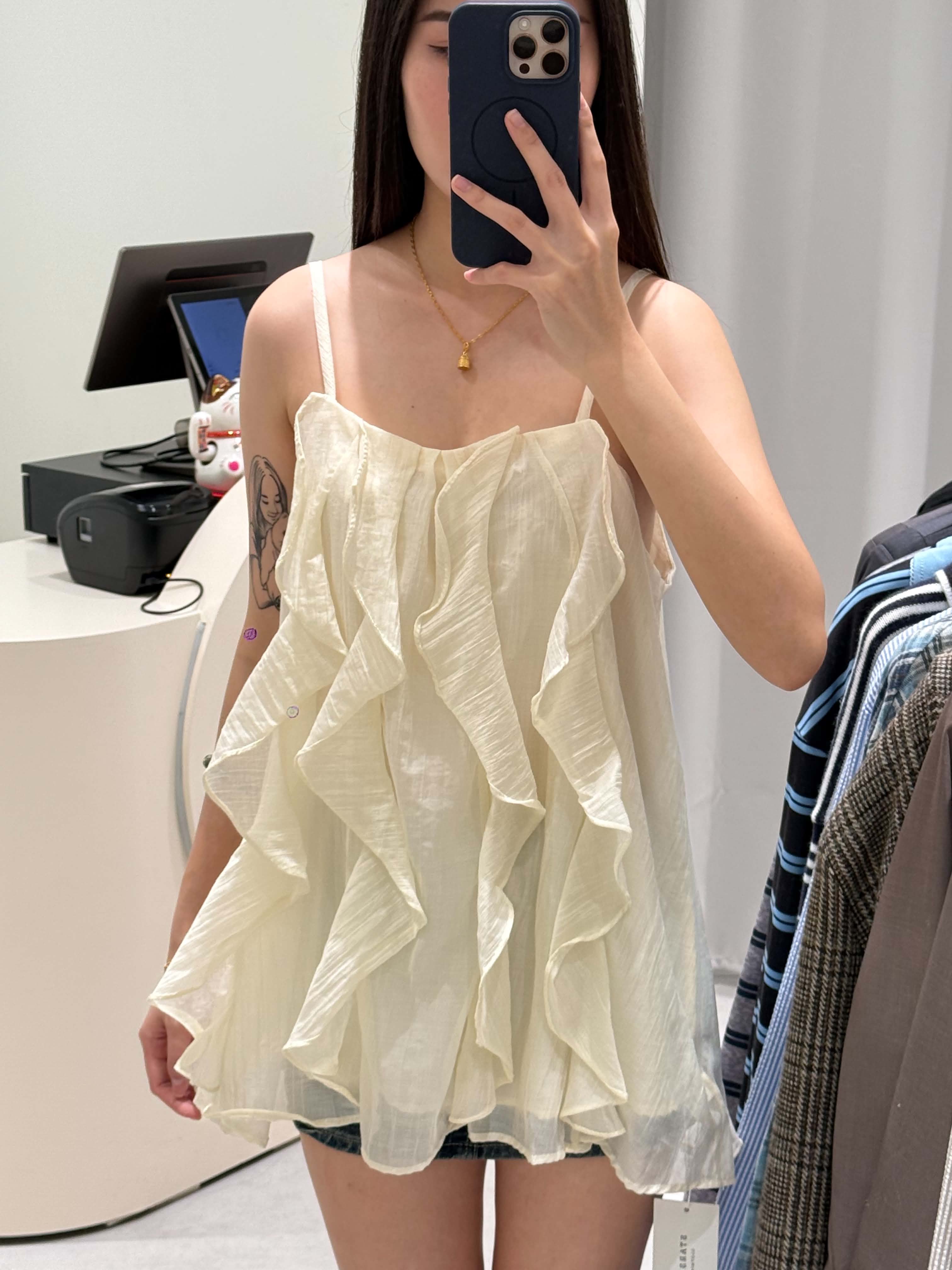 French Satin Mini Dress