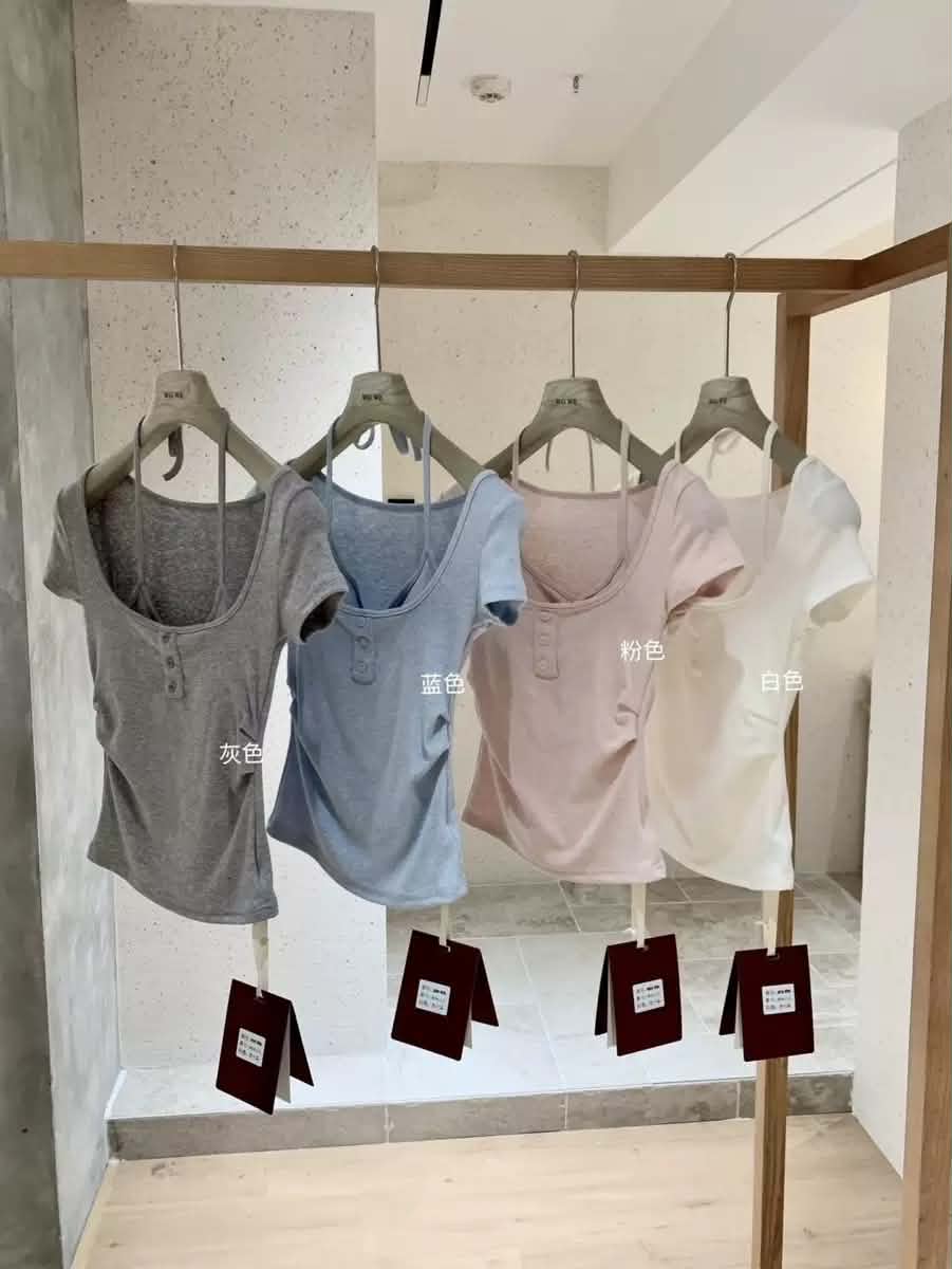 Short Sleeve Padded Blouse