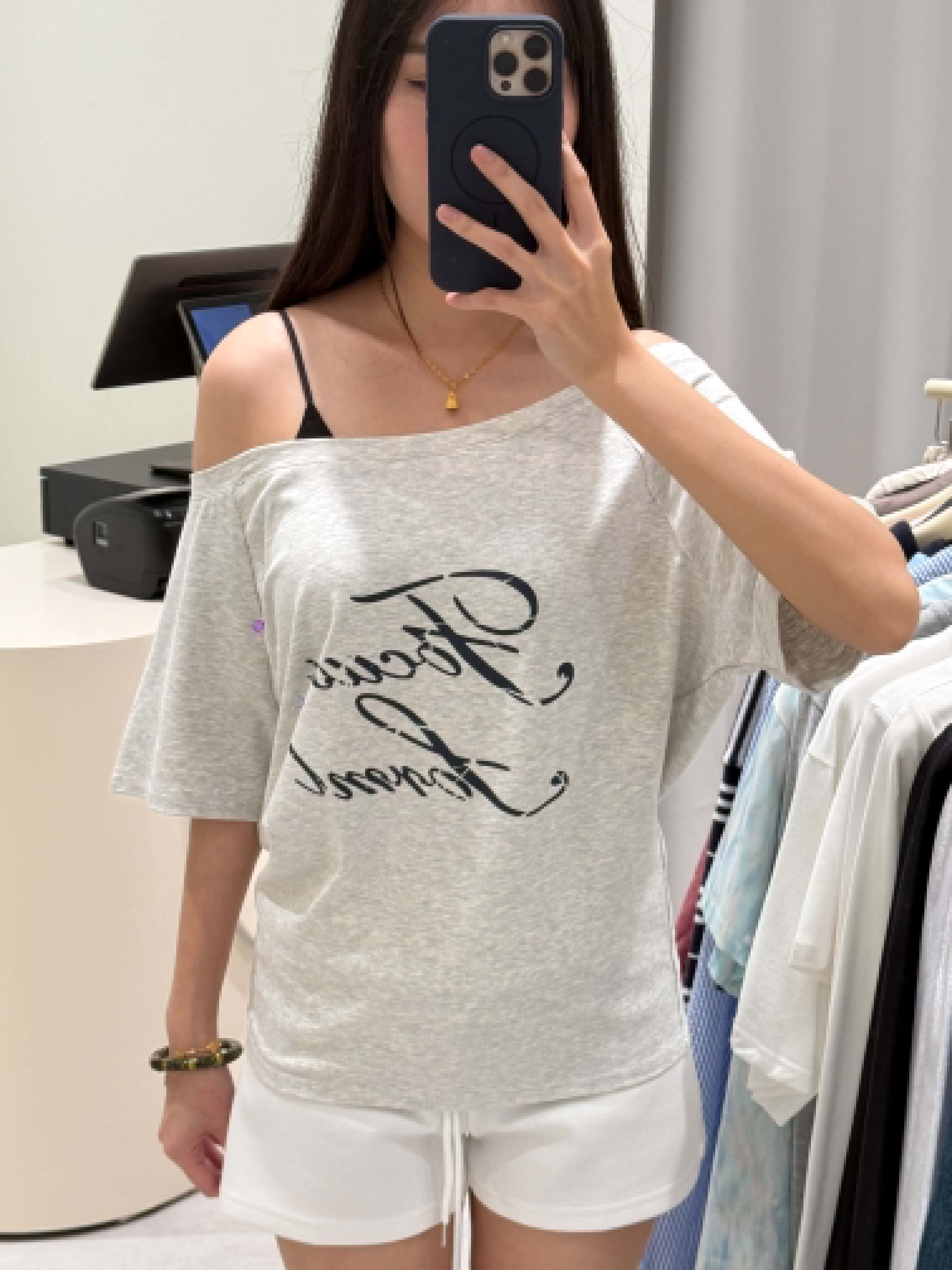 Focuss Slanted Shoulder T-Shirt
